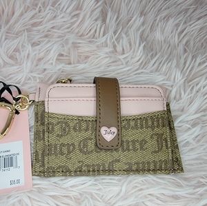 Juicy Couture Chestnut Chino Spring Fling Tab Elongated Card Case